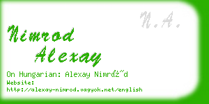 nimrod alexay business card